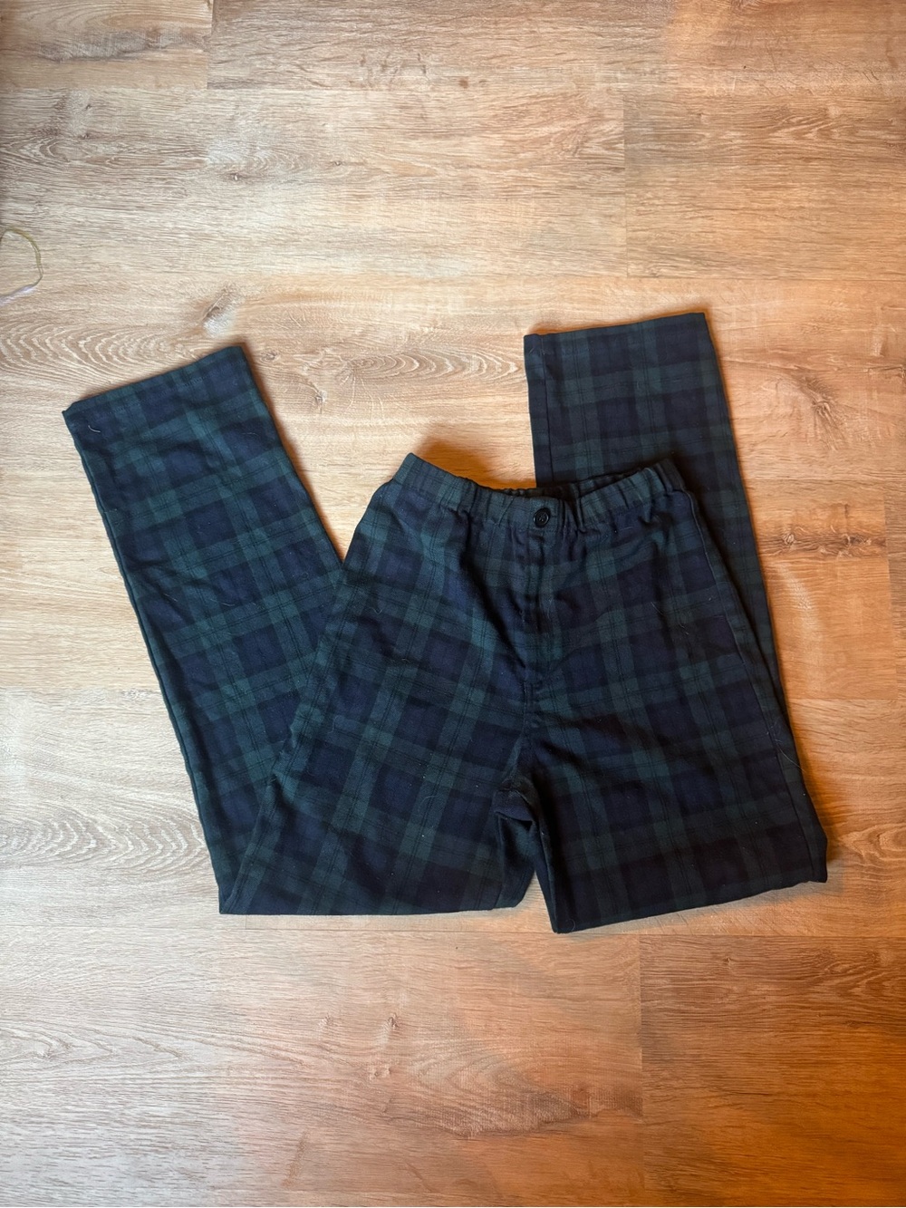 Brandy Melville Dark Green & Black Plaid Pants